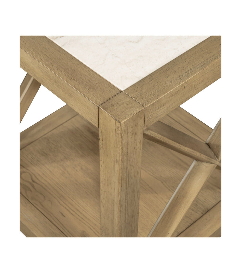 Holden - Square End Table - Rustic Blonde