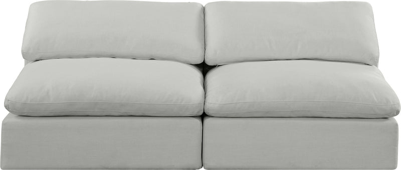 Comfy - Linen Modular Armless Sofa 2 Seats