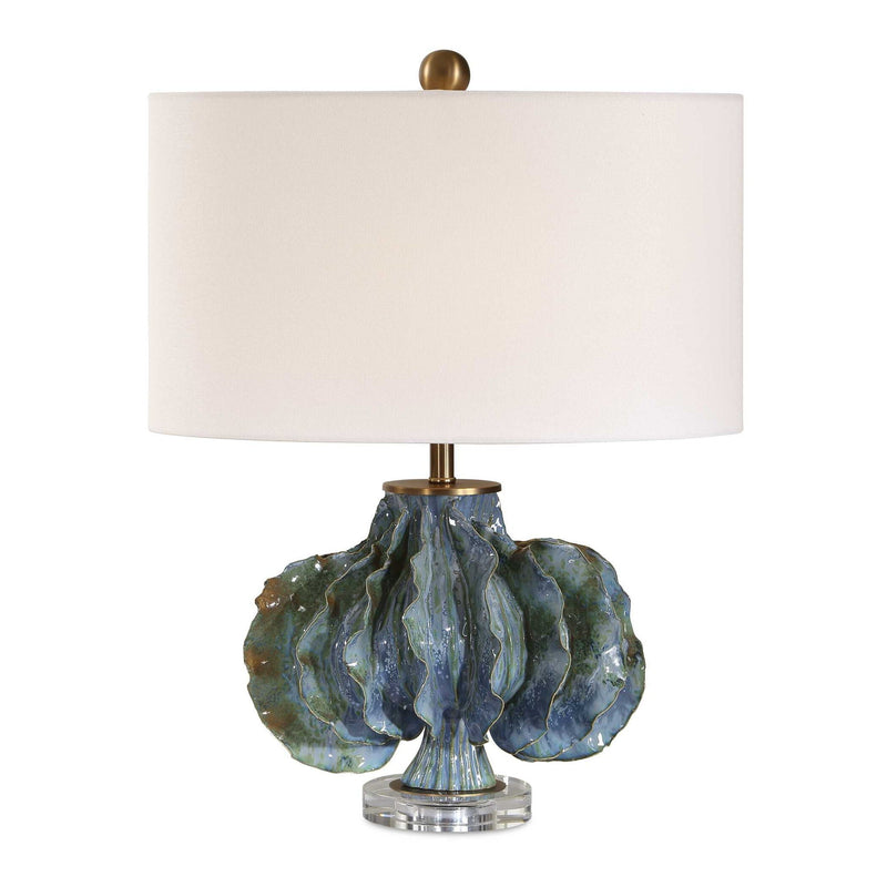 Ruffle Up - Table Lamp - Blue Green