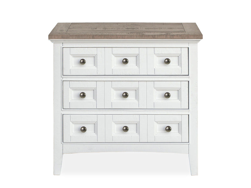 Heron Cove - Two Tone Drawer Nightstand - Chalk White And Dovetail Gray