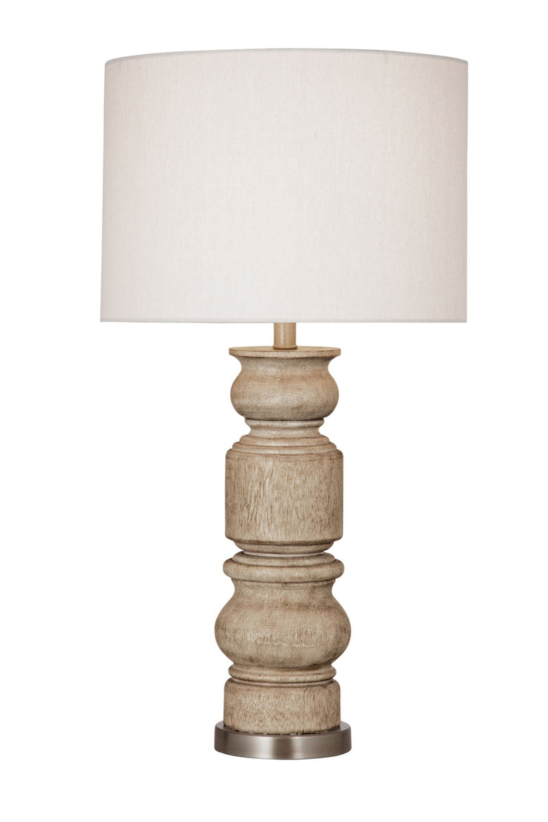 Helford - Table Lamp - Light Brown / White