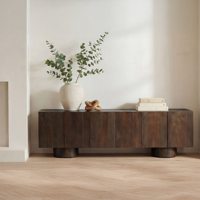 Hadley - Media Unit - Warm Brown