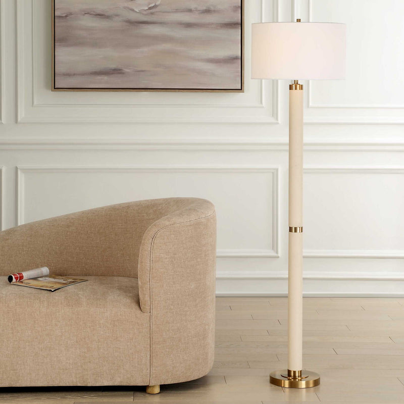 Wessex - Floor Lamp - Gold / White