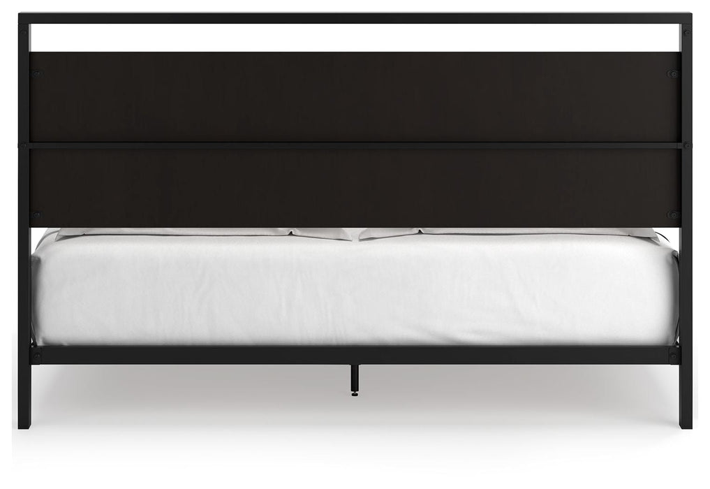 Dontally Gray / Black Platform Bed - King