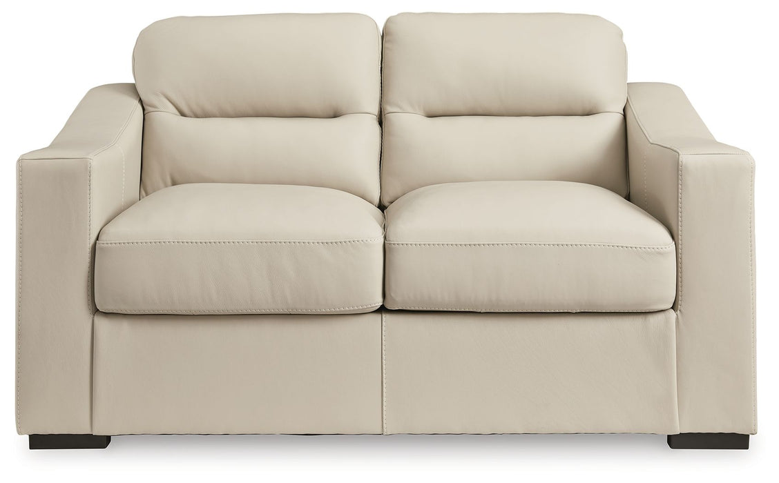 Treasure Trove - Loveseat - Leather Match - Almond