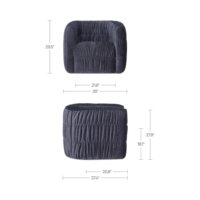 Robson - Swivel Chair - Navy