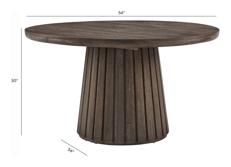 Kavanaugh - Round Dining Table - Weathered Kona Brown