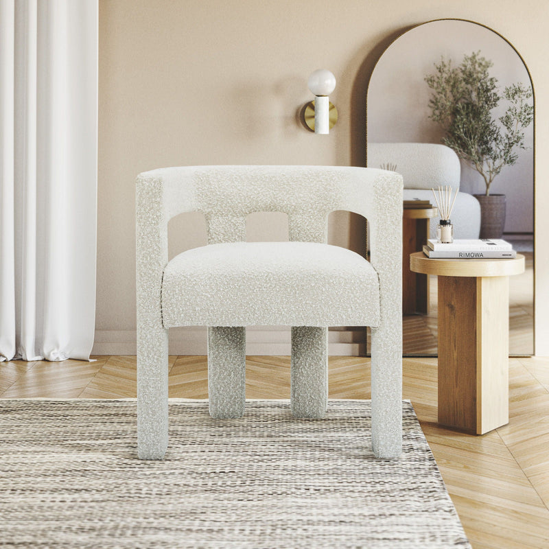 Athena - Boucle Fabric Dining Chair