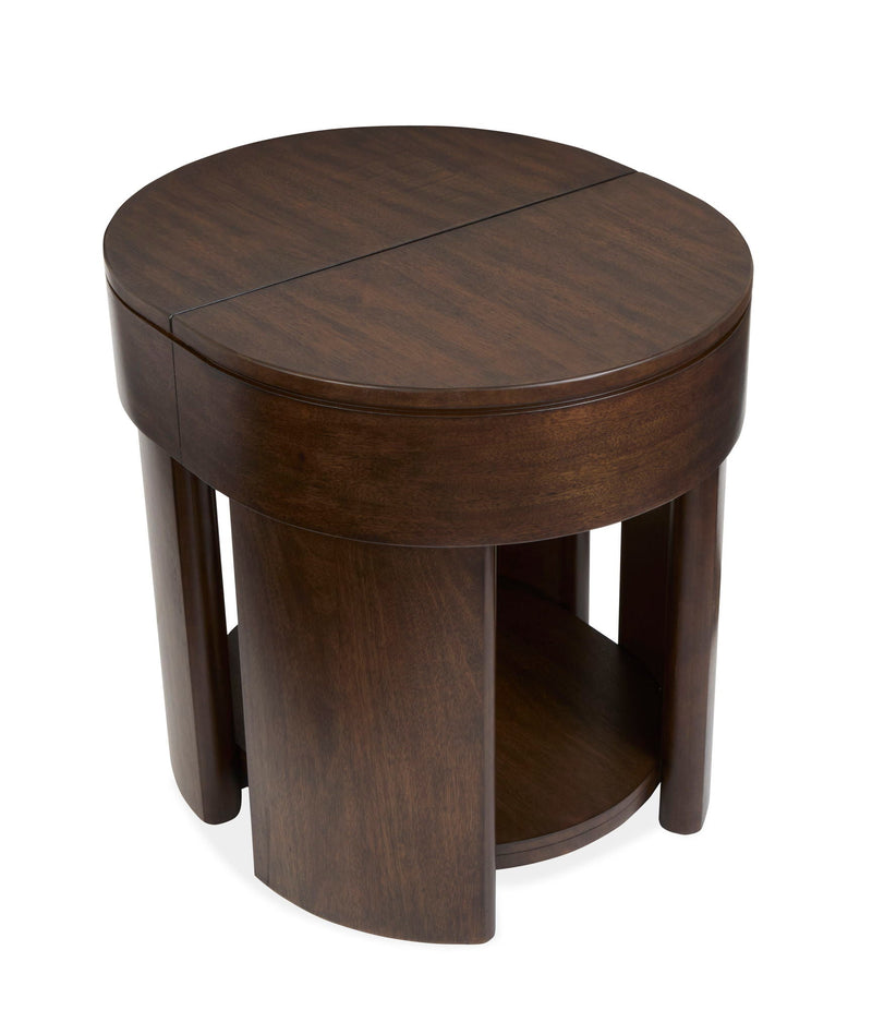 Holloway - Oval End Table - Toasted Almond