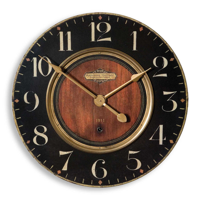 Alexandre Martinot - 23" Clock - Black
