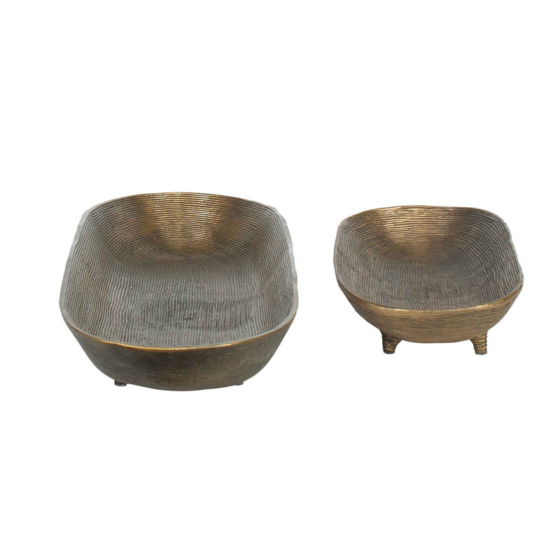 Stratum - Oval Bowls (Set of 2) - Brass