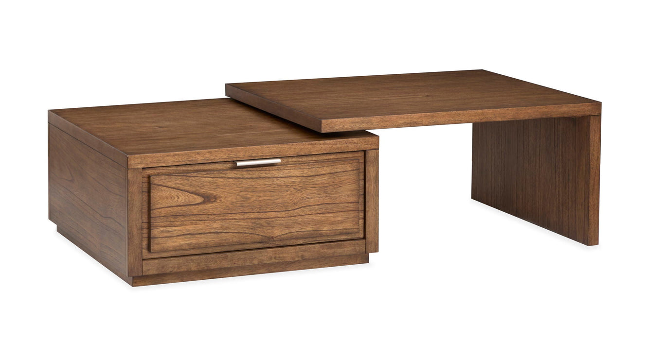 Newton - Rectangular Cocktail Table With Casters - Cinnamon