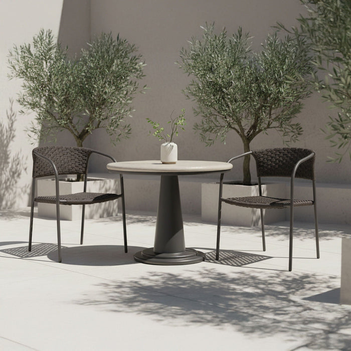 Zola - Outdoor Dining Chair (Set of 2) - Dark Brown