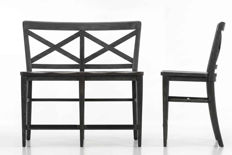 Briarwood - X-Back Counter Height Dining Bench - Sable