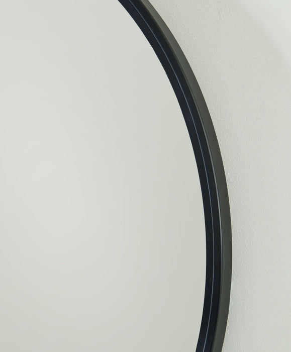 Brocky Black Oval Accent Mirror