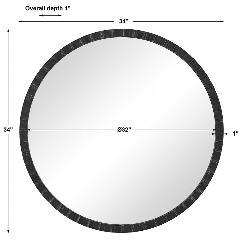 Dandridge - Round Industrial Mirror