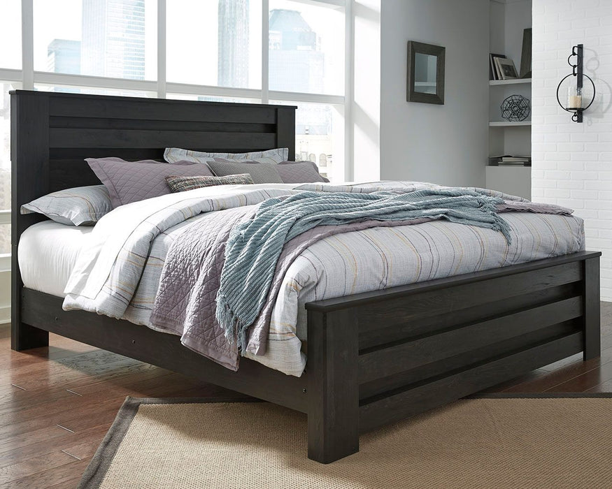 Brinxton Charcoal Panel Bed - King