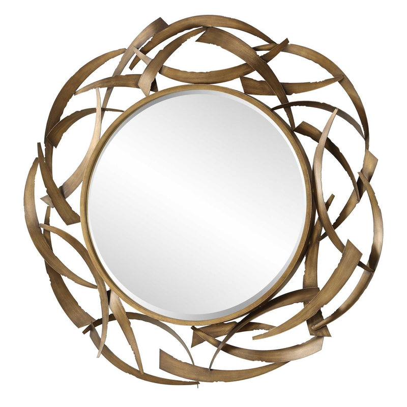 Cutting Edge - Bronze Round Mirror