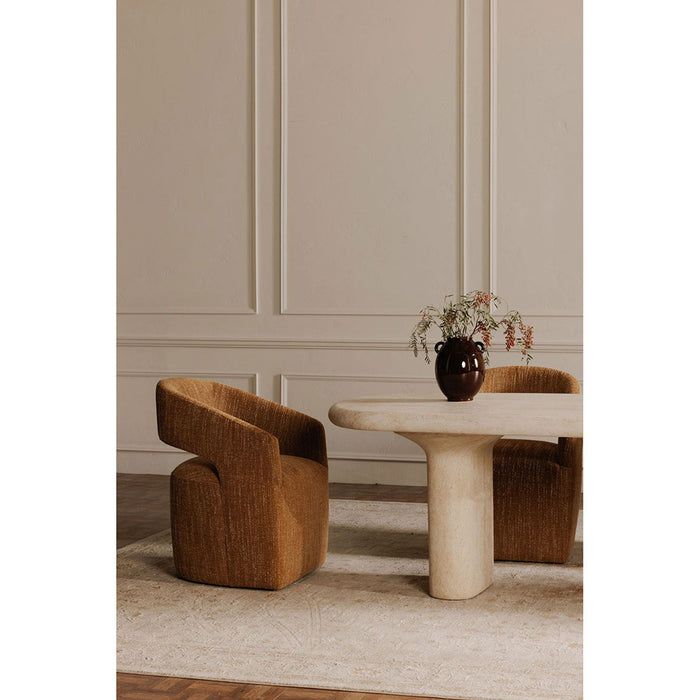 Barrow - Rolling Dining Chair - Amber Glow / Yellow