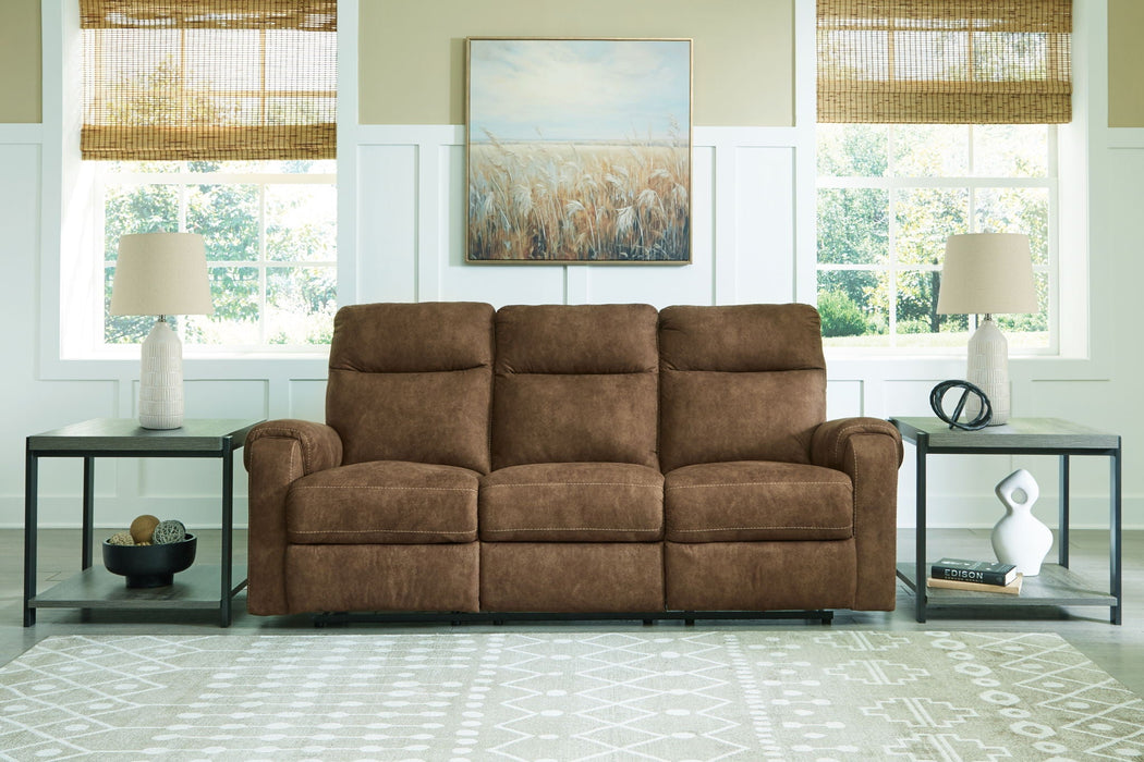 Edenwold - Reclining Sofa - Faux Leather - Brindle