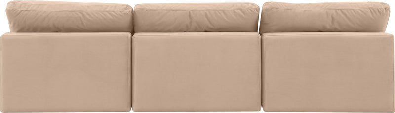 Comfy - Velvet Modular Armless Sofa 3 Seats