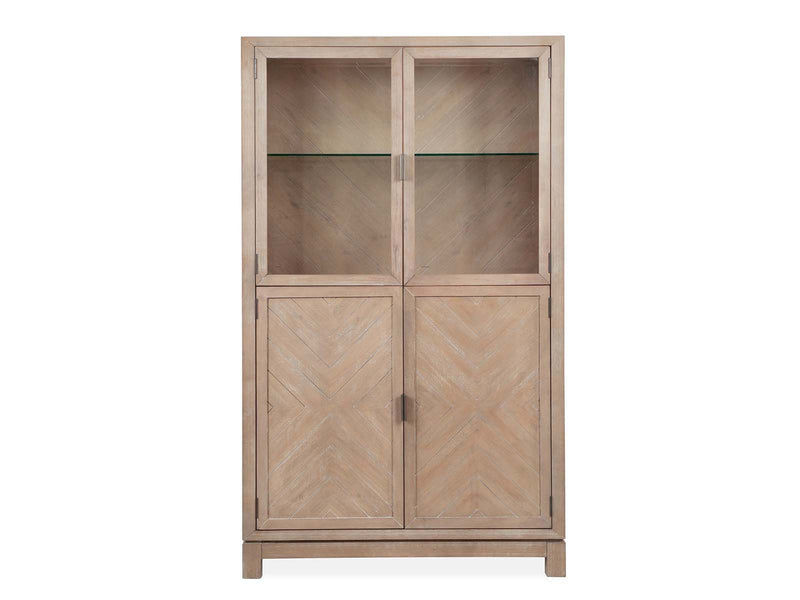 Ainsley - Display Cabinet - Cerused Khaki