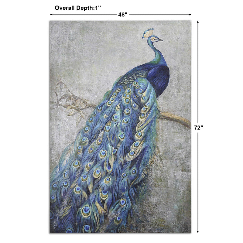 Proud Papa - Hand Painted Art - Blue