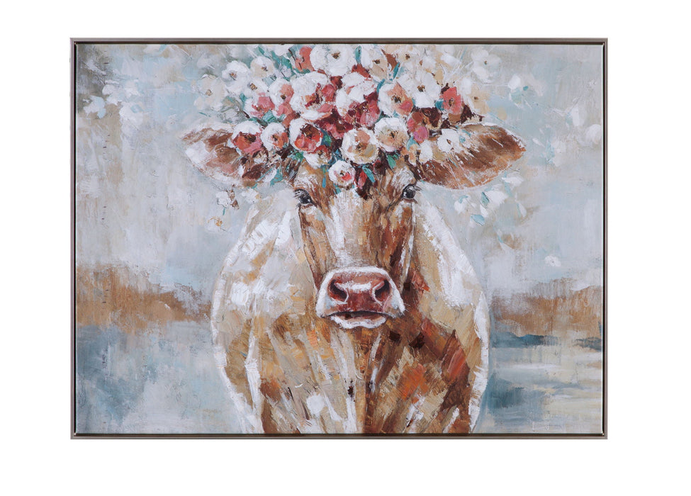 Southern Belle Framed Canvas - Gray