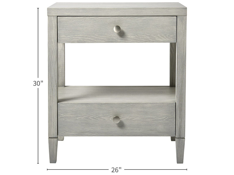 Escape Bedside Table Pearl Silver