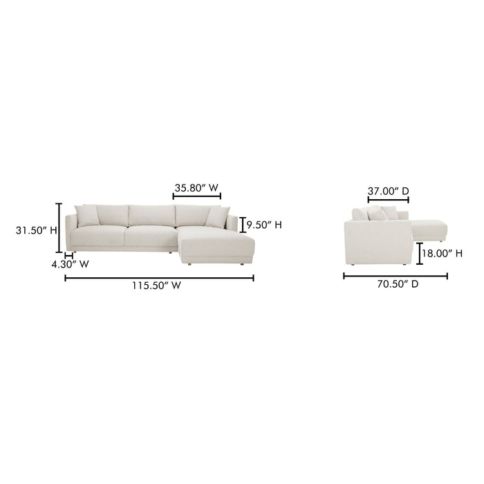 Bryn - Sectional Right - Oyster