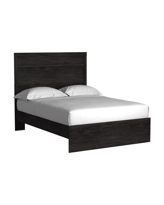 Belachime Black Panel Bed - Queen