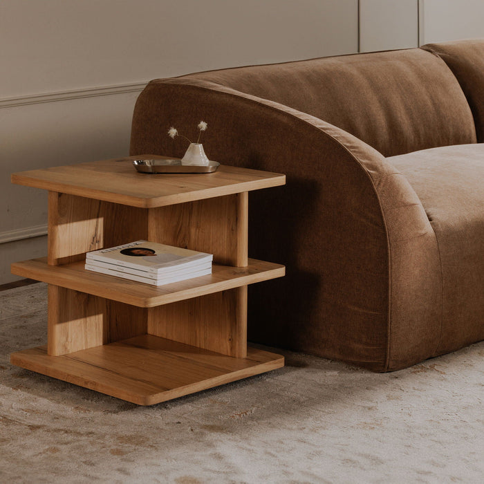 Casey - Side Table - Light Brown / Oak