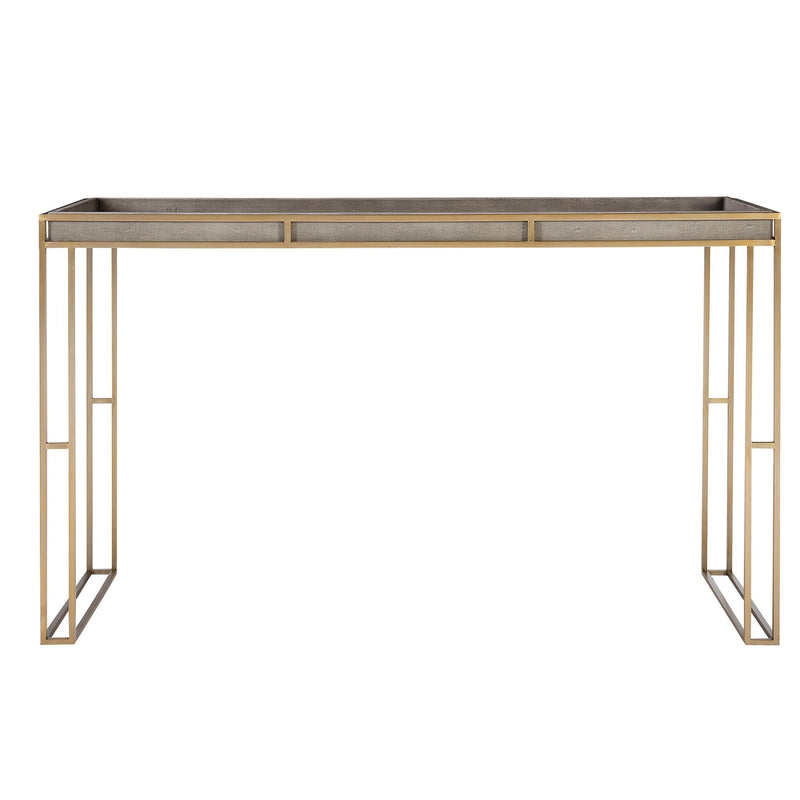 Cardew - Modern Console Table - Silver & Gold