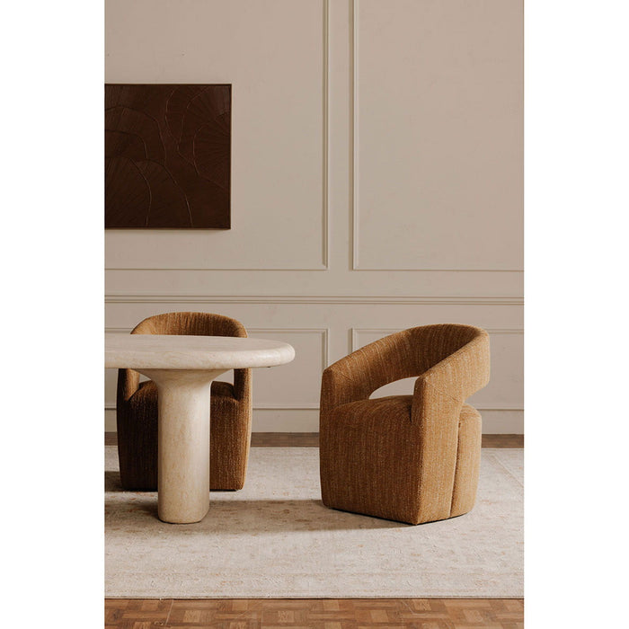Barrow - Rolling Dining Chair - Amber Glow / Yellow
