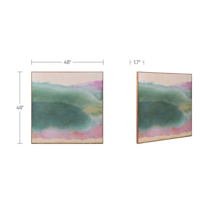 Lotus - Framed Painting - Multicolor