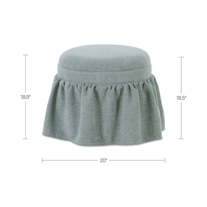 Heidi - Storage Ottoman - Light Blue