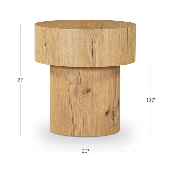 Corey - Side Table - Rustic Oak