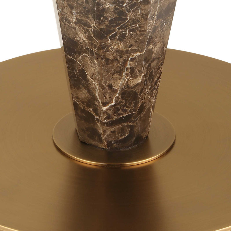 Tyree - Marble Floor Lamp - Brown