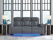 Studio Cave - Power Reclining Sofa - Steel