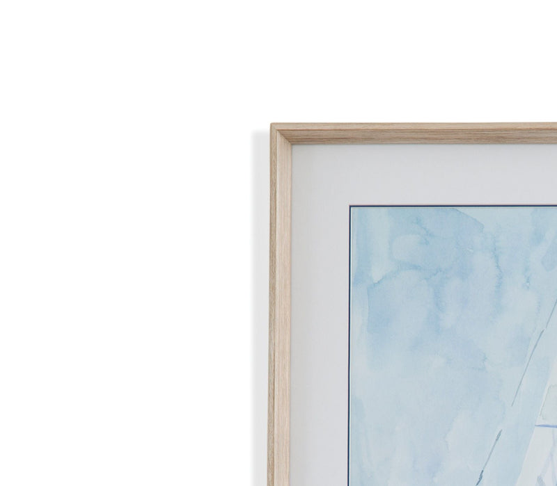 Lone Sailboat II Framed Print - Blue