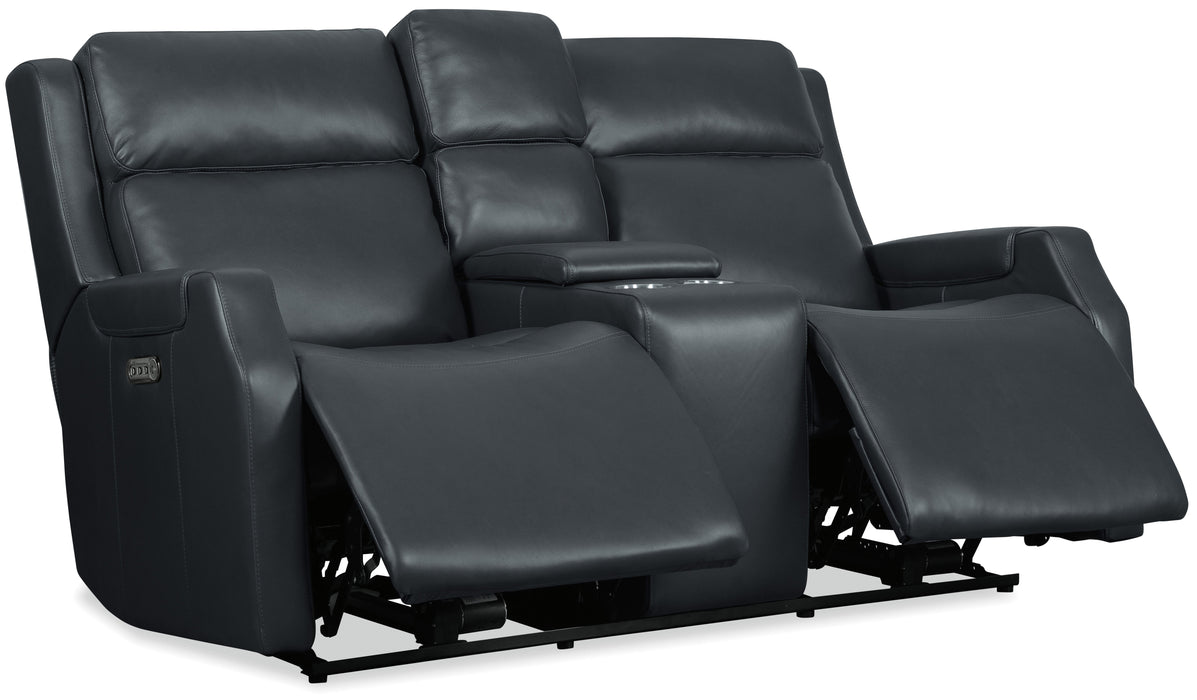 Nelson Zero Gravity Power Console Loveseat with Power Headrests and Lumbar