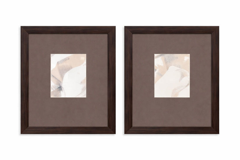 Eclectic Framed Print (Set of 2) - Brown