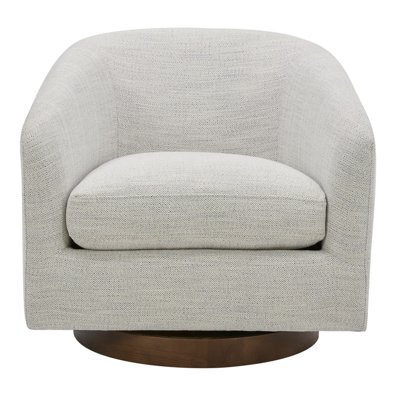 Oscy - Living Room Swivel Chair - Splashed White