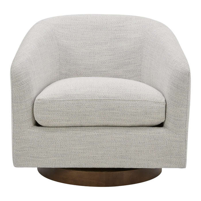 Oscy - Living Room Swivel Chair - Splashed White
