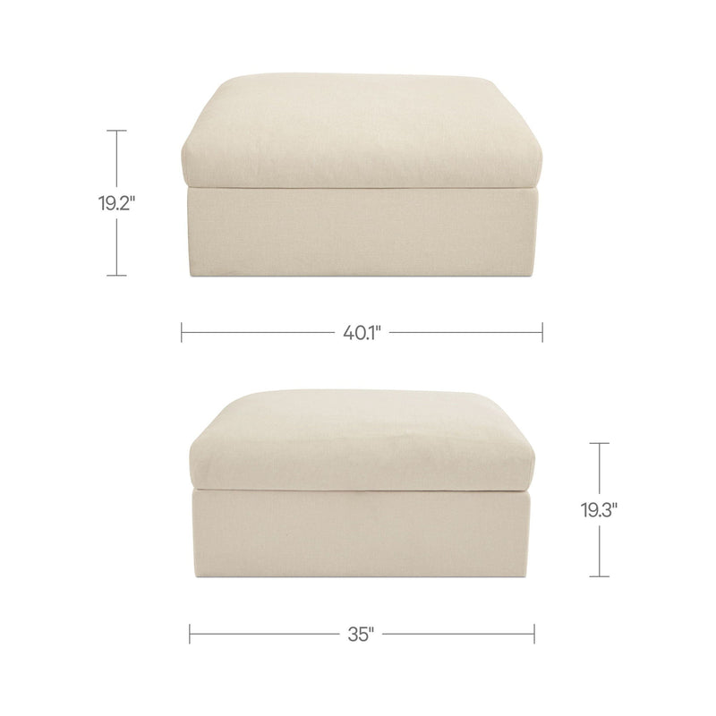 Swift - Storage Ottoman - Light Beige