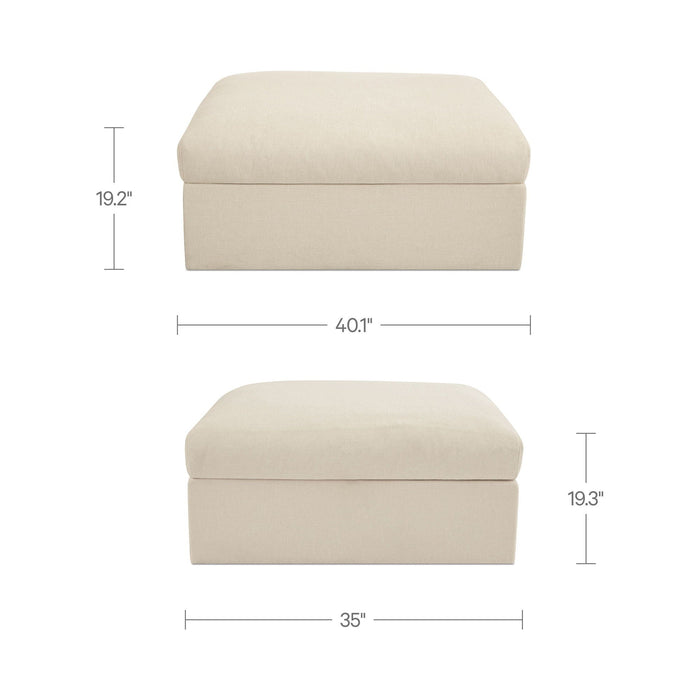 Swift - Storage Ottoman - Light Beige