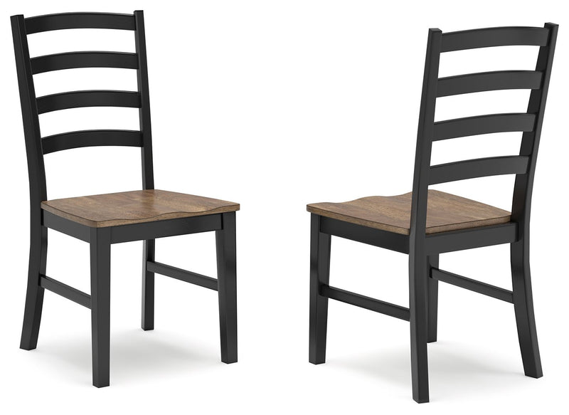 Wildenauer - Dining Room Side Chair (Set of 2) - Brown / Black