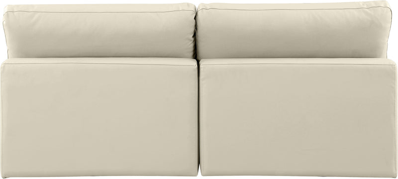 Comfy - Faux Leather Modular Armless Sofa 2 Seats