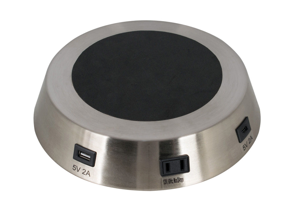 USB Round Charging Base - Nickel