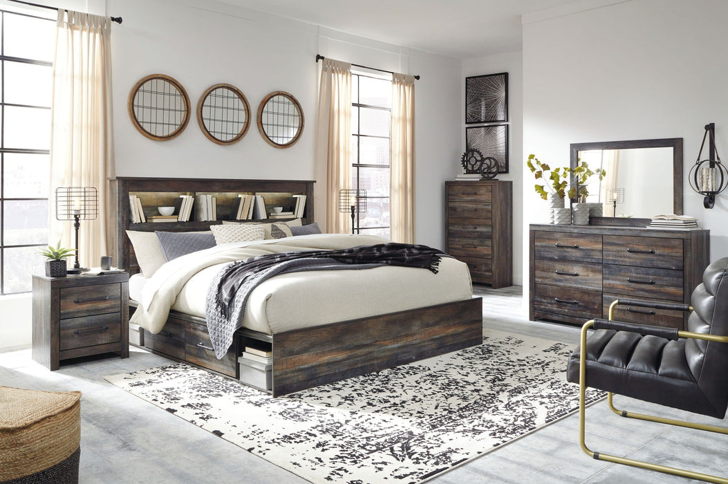 Drystan - Panel Bookcase Bed